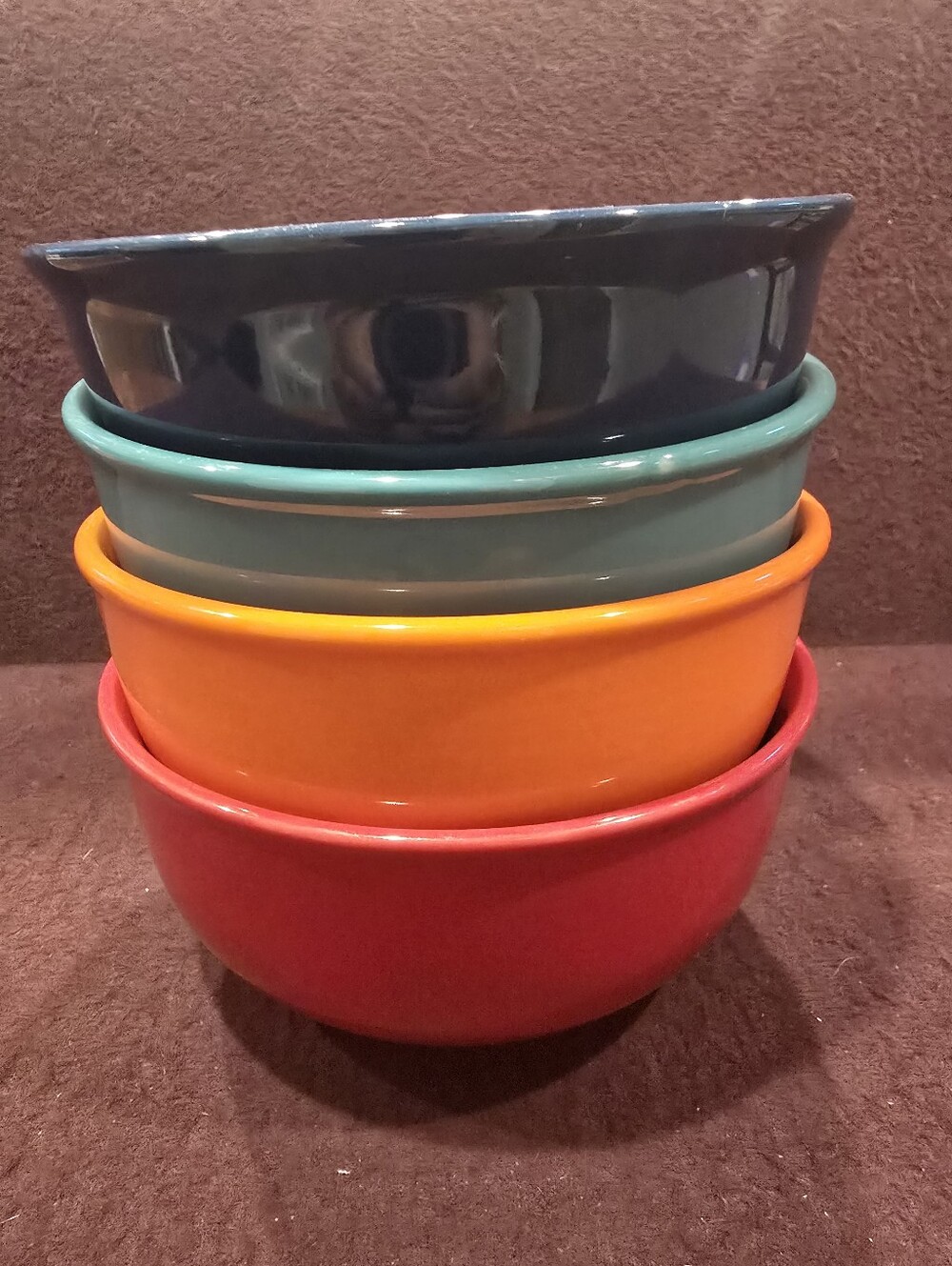Lot of 3+1 Royal Norfolk Blue Bowls ~ 6" x 2 3/4" used READ